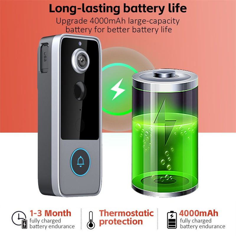 PurePeeki Wireless Video Doorbell - HD camera with night view, motion detection - Image 5