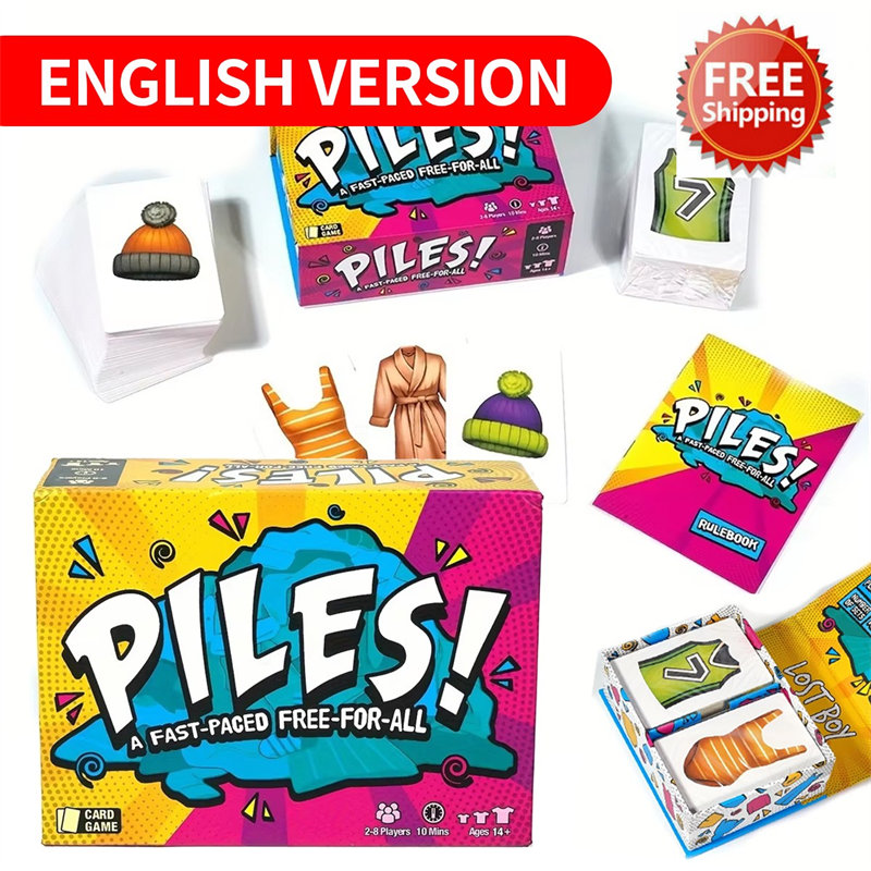 For Fast-paced Free-for-all Piles Card Games Family Kids Board Game Age 8+Party~