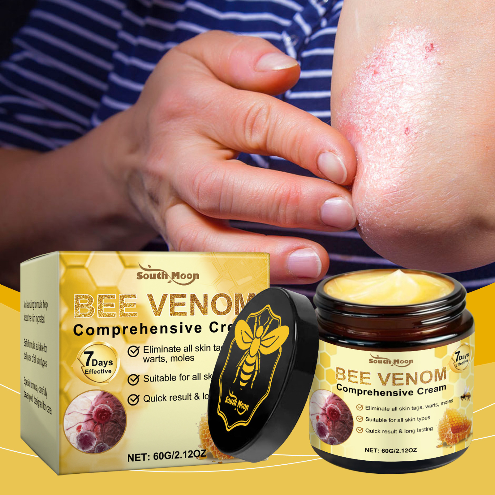 Bee Venom skin moisturizer gently hydrates leaves skin smooth(60g) - Image 5